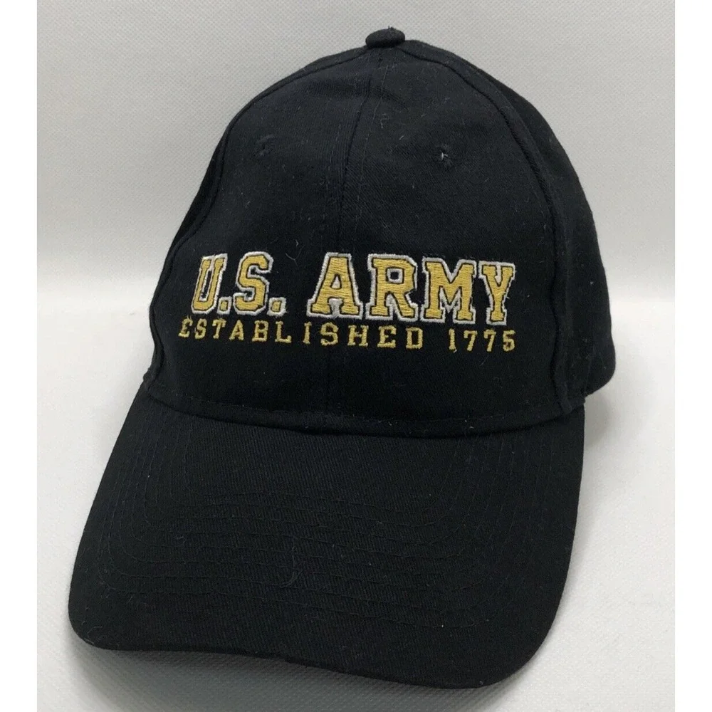 U. S. Army Black & Gold Est. 1775 Adjustable Hat Cap